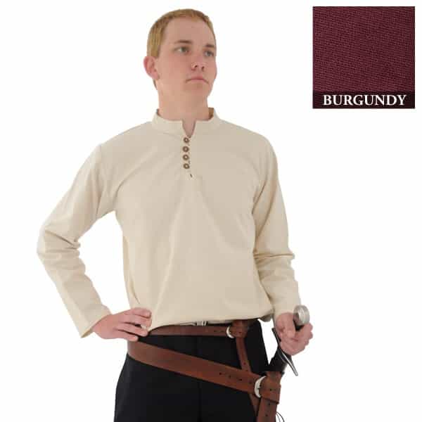 Heavy Cotton Shirt, Burgundy By Say