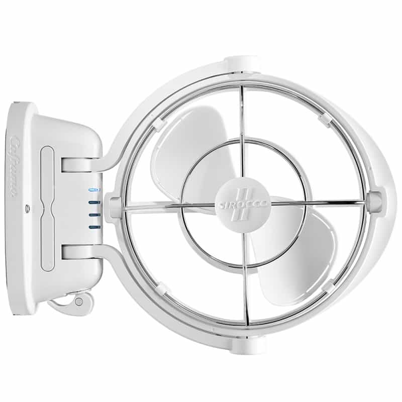 Seekr By Caframo Sirocco Ii 3-Speed 7" Gimbal Fan - White - 12-24v