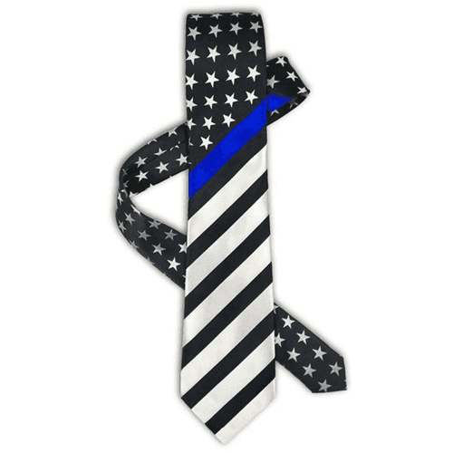 Color: Thin Blue Line, Size: Standard, Logo: American Flag