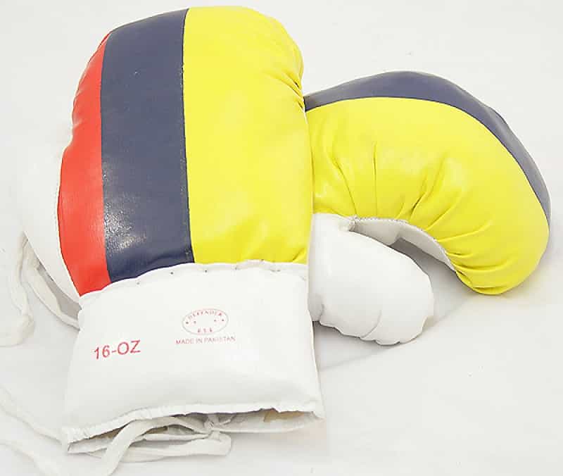 Colombia 16 Oz. Boxing Gloves 1 Pair Vinyl Leather Glove Practice & Training