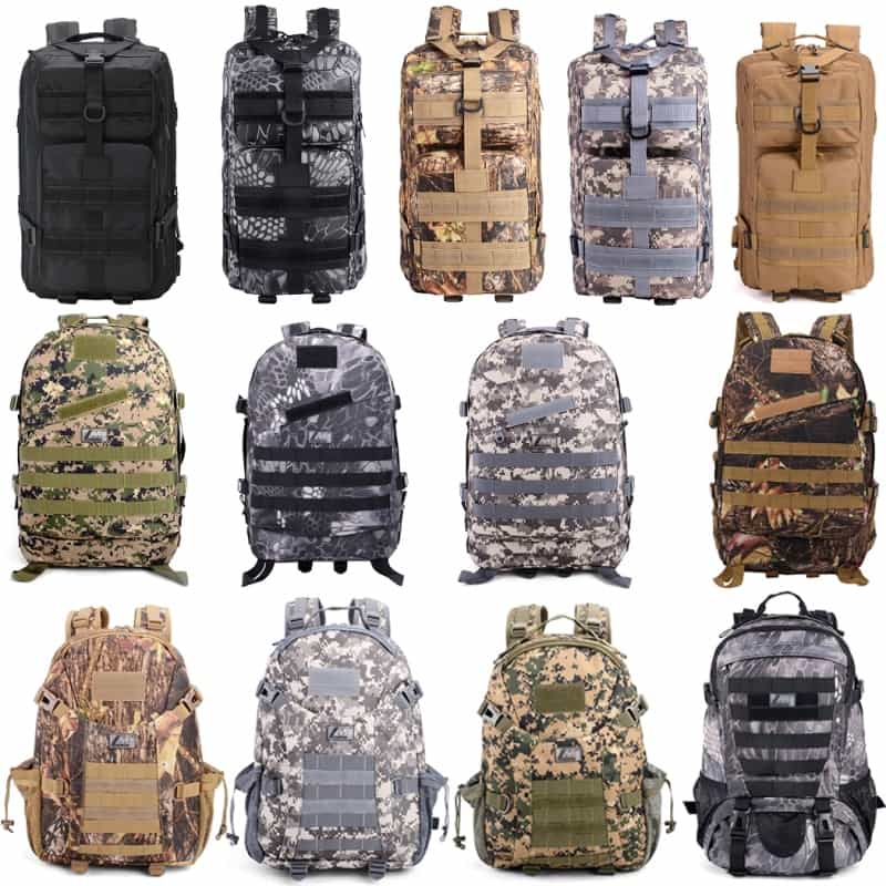 Mack Schmidt 12Pc Tactical Military Assault Pack Bundle (30L & 35L)