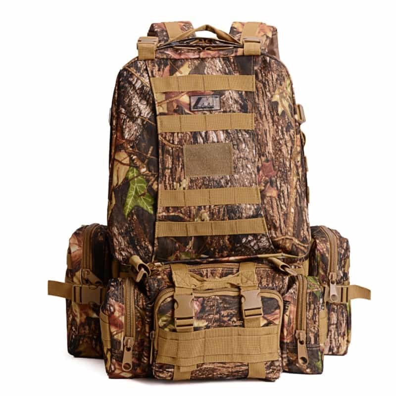 Maple Leaf 55L Tactical Military 3-In-1 Rucksack | Waterproof Hiking & Climbing Backpack