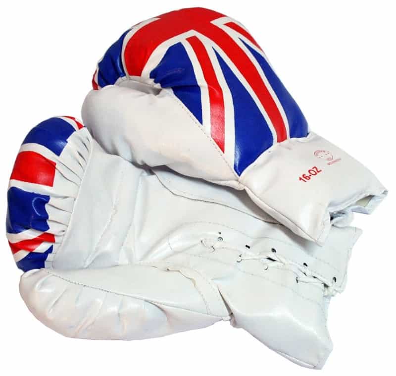 United Kingdom 16 Oz. Boxing Gloves 1 Pair Vinyl Leather Glove Practice & Training