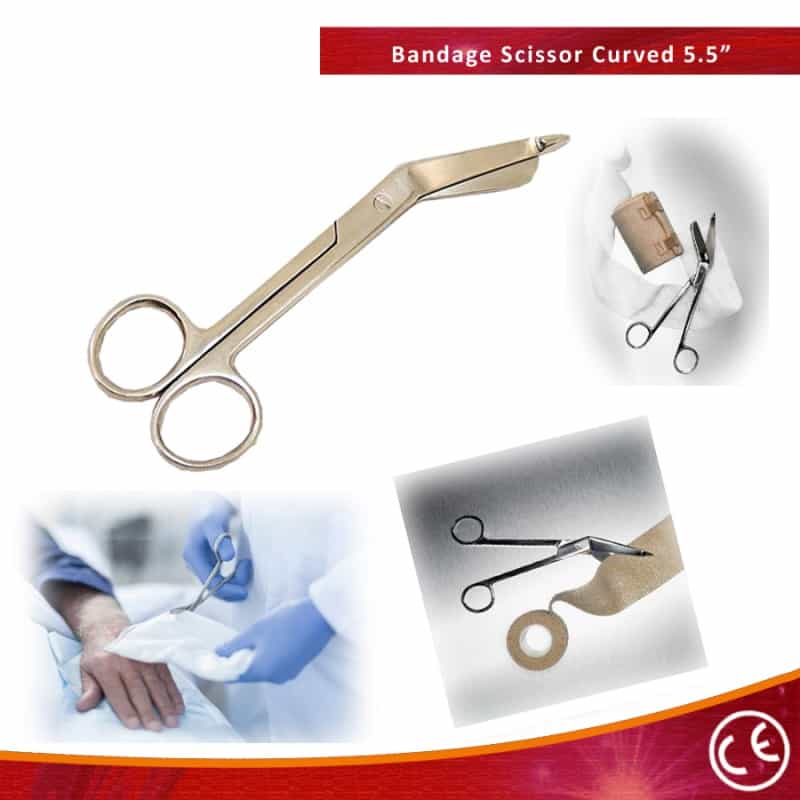 New 5" Stainless Steel Bandage Scissors - Surgical & First Aid
