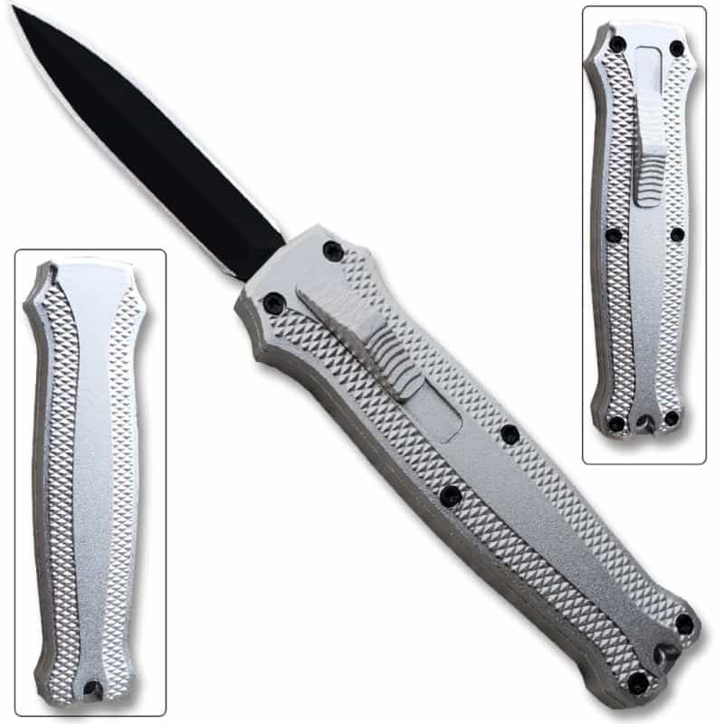 Otf Stiletto Blade Knife Silver