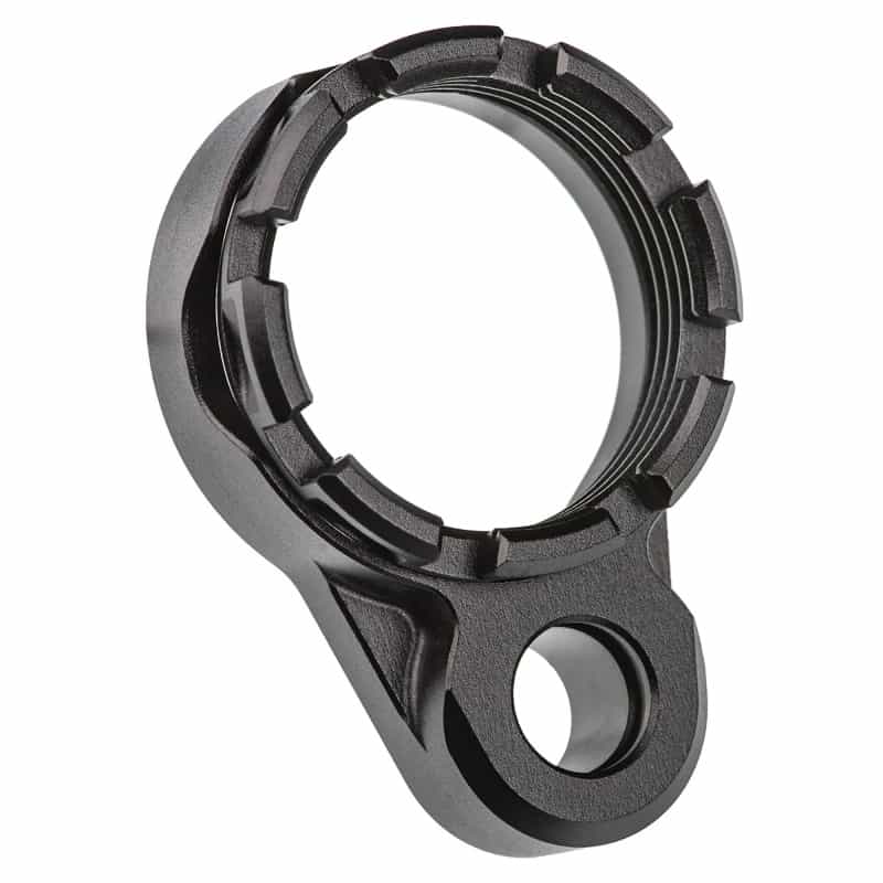 Fortis Manufacturing, Inc., Lightweight Enhanced Ar15 End Plate, K1 System (Tapered) Castle Nut, Black Finish