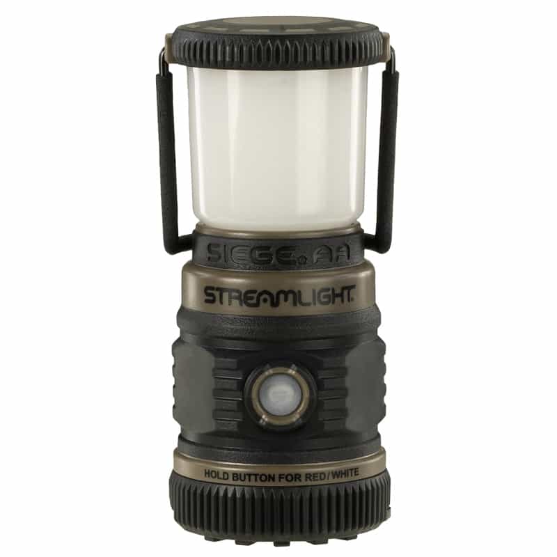 Streamlight, Siege Lantern, 200/100/50 Lumens White C4 Led, Sos, Red Led, 7 Hour Run Time, 3X Aa Batteries, Coyote Brown