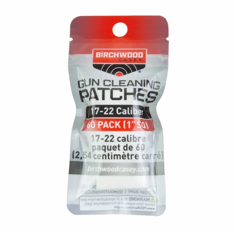 Birchwood Casey, Patches, .17-.22 Caliber, 1" Square, 60 Pack