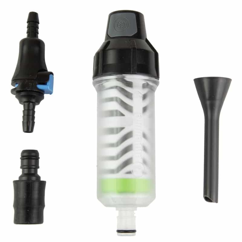 Aquamira, Frontier Max, Filtration System, Includes Backcountry Green Filter, Black And Gray