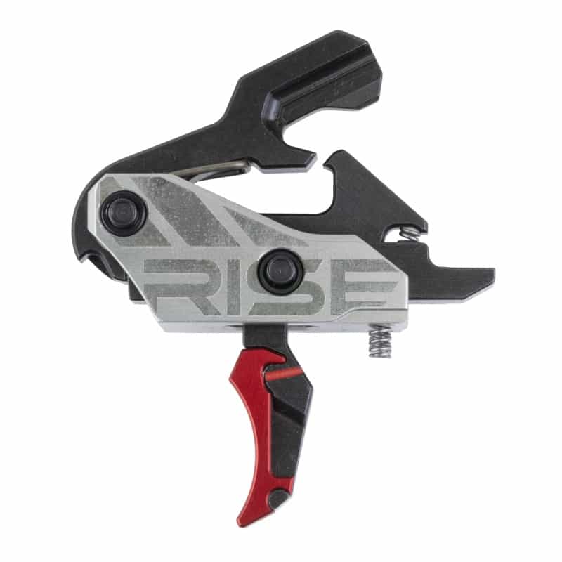 Rise Armament, Blitz G2 Trigger, Curved Blade, Fits Ar Style Rifles, Black And Red