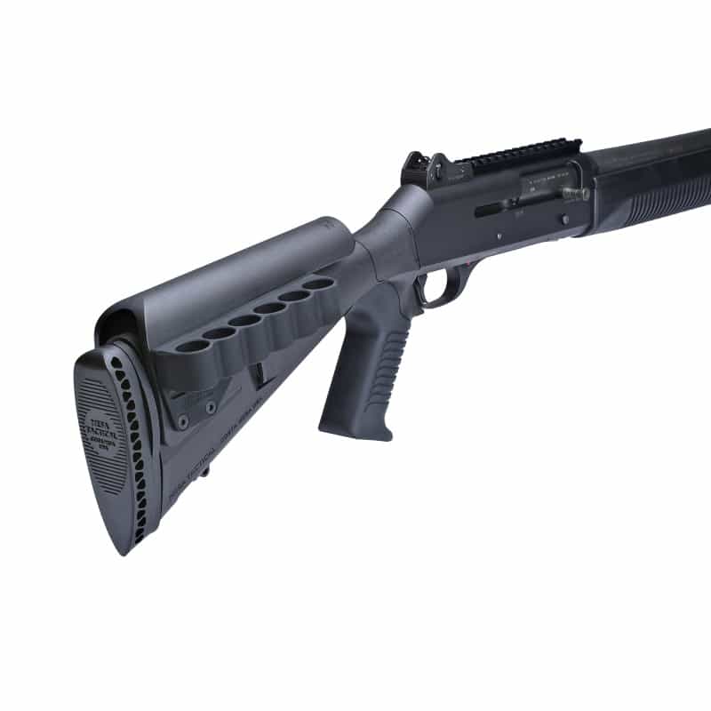 Mesa Tactical, 6-Shell Side Saddle, 12 Gauge, Fits Urbino Riser, On-Gun Shotshell Carriers, Black Finish