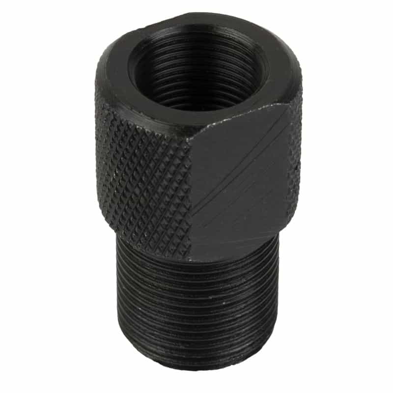 Grovtec, Thread Adapter, 1/2X28 To 5/X24, Black Oxide Finish, Black