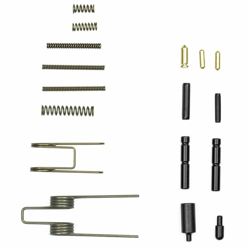Cmmg, Ar Parts Kit, Lower Spring And Pin Kit, Trigger Spring, Hammer Spring, 2 Hammer Trigger Pins, 2 Takedown Springs, Disconnector Spring, Safety Selector Detent/Spring, Bolt Catch Spring/Plunger/Coil Pin, Trigger Coil Pin, Buffer Retainer/Retainer Spring, Takedown Detent