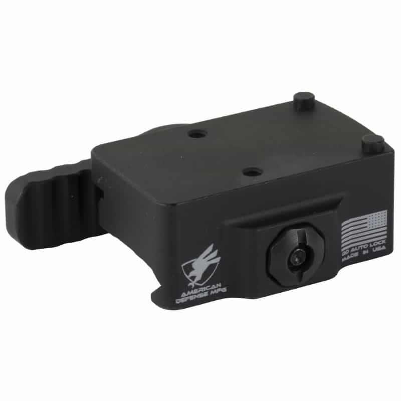 American Defense Mfg., Ad-Rmr, Quick Detach Mount, Left Hand Lever, Low, Fits Trijicon Rmr, Anodized Finish, Black