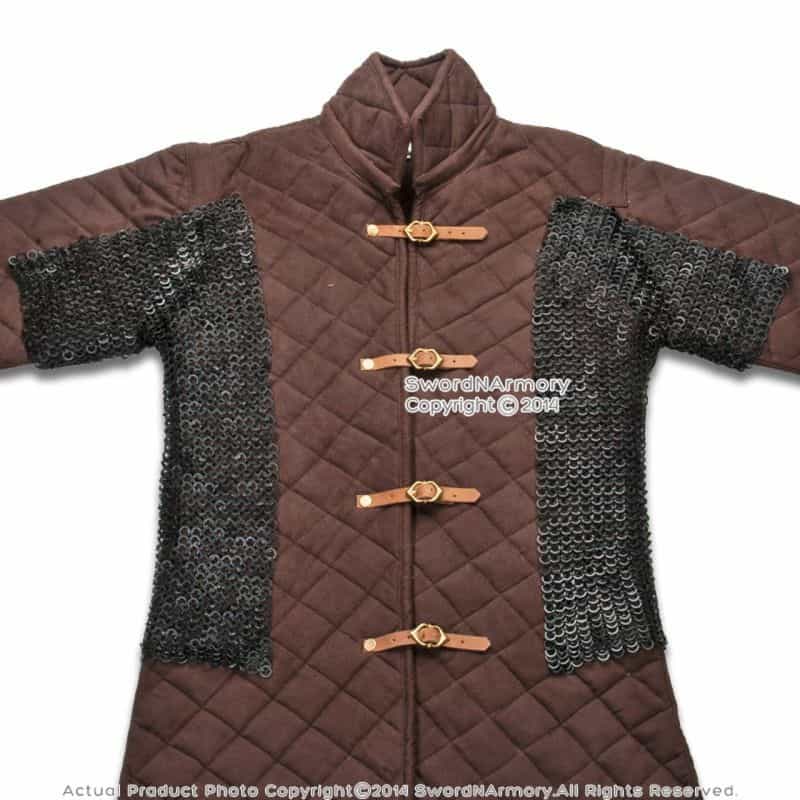 Medieval Chainmail Flat Ring Wedge Riveted Voider Gusset Pair For Sca Larp