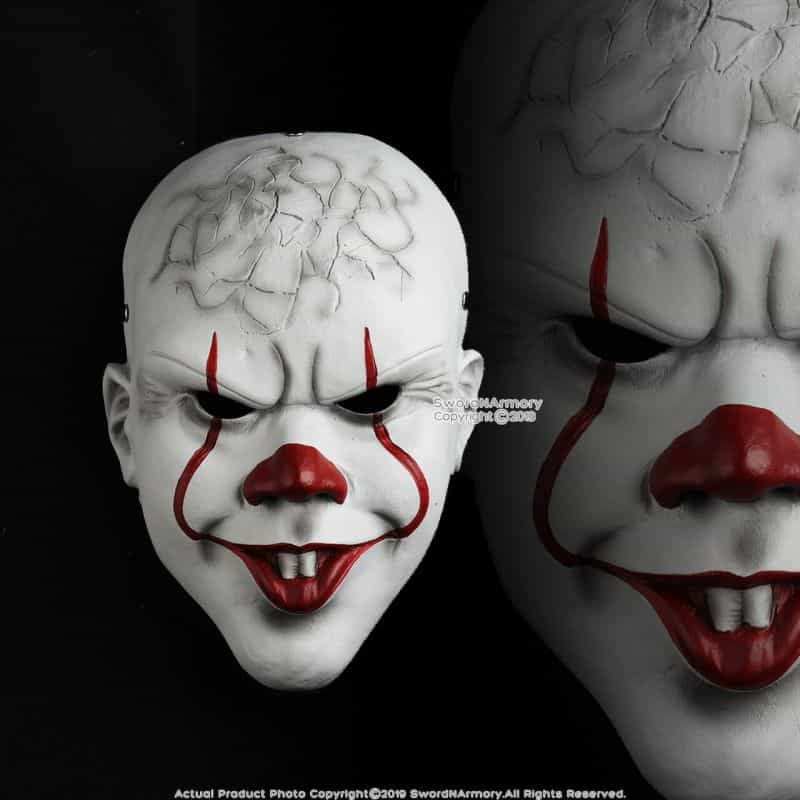 Halloween Realistic Pennywise Clown Mask Resin Adult Costume Party Prop Horror Movie Cosplay