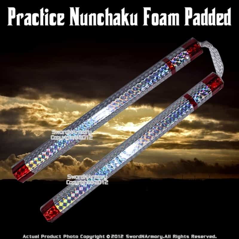 11" Long Kid Teenage Size Hexagon Wooden Nunchaku Nunchuck With Laser Wrap