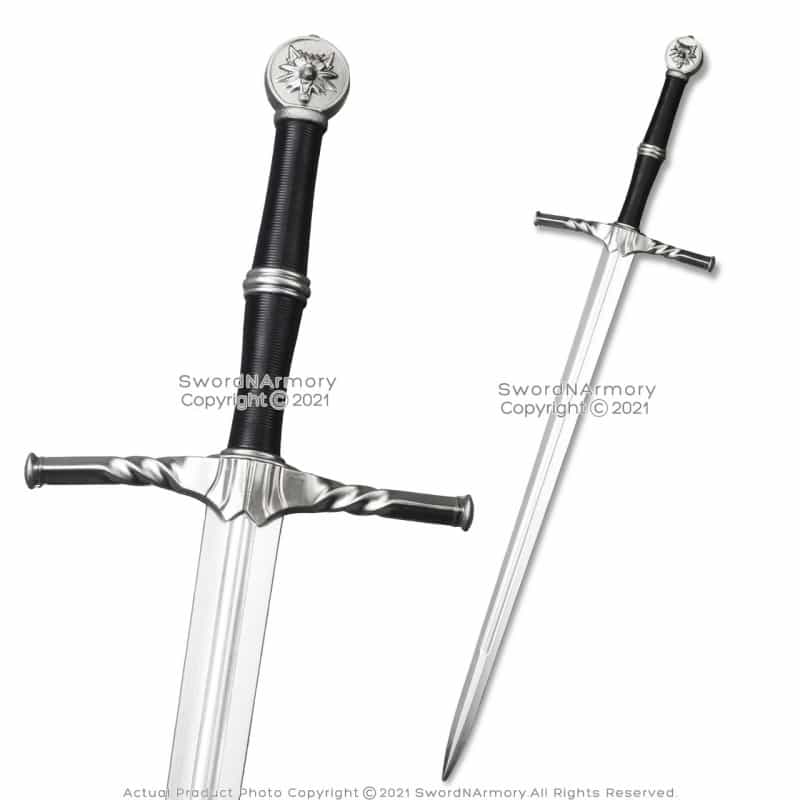 Foam High Density Fantasy Geralt Steel Silver Long Sword Cosplay Larp Costume