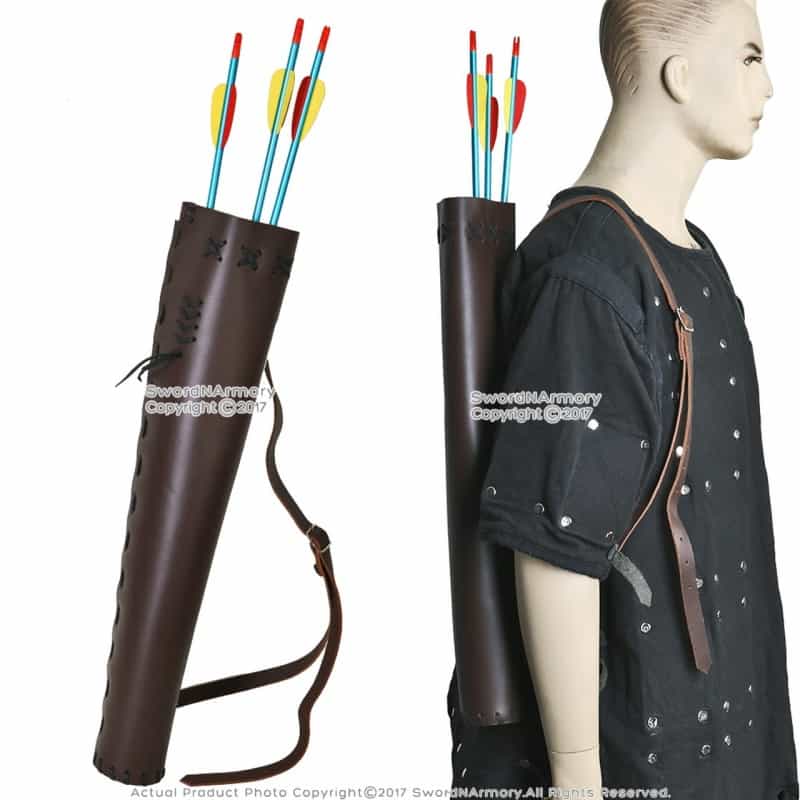 The Hart Of Ten Medieval Leather Simple Hunting Outdoor Wilderness Quiver Cosplay Renaissance Larp Reenactment Costume