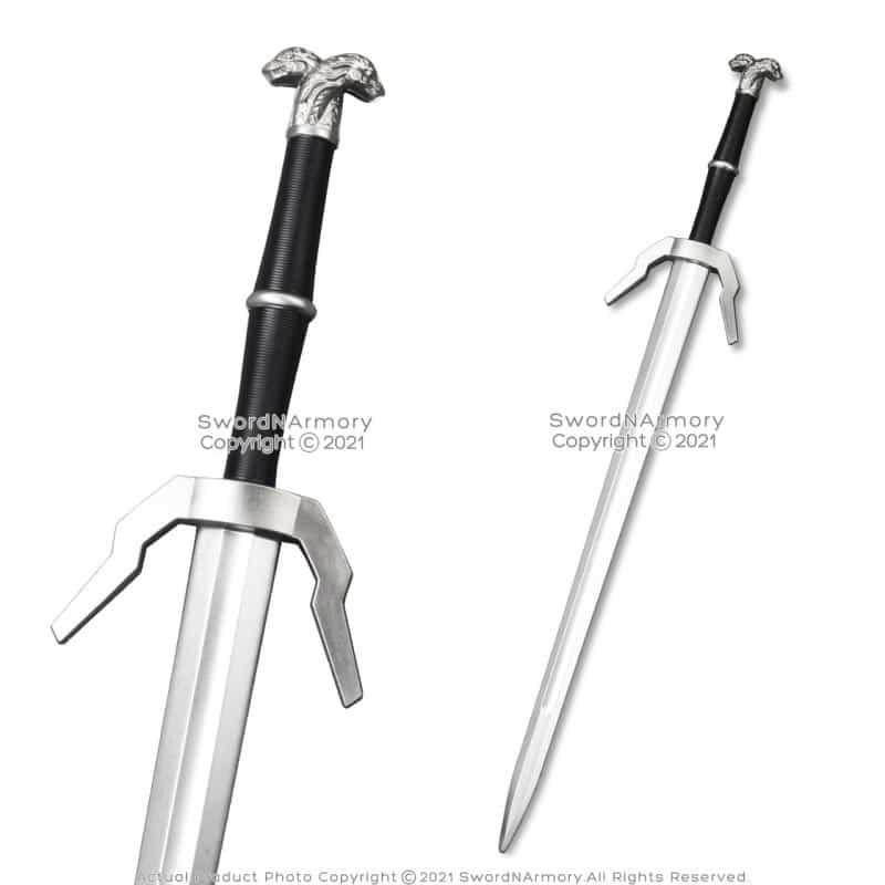 Foam Geralt High Density Fantasy Steel Silver Long Sword Cosplay Larp Costume