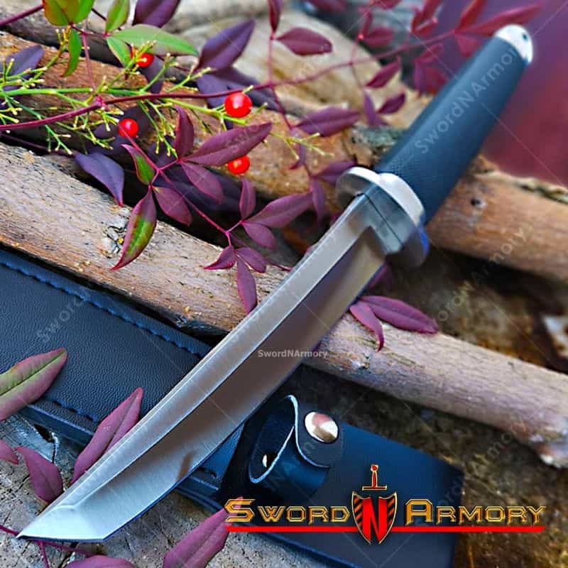 12 1/4" Tactical Tanto Fixed Blade With Rubber Handle