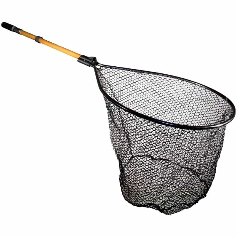 Frabill Heavy-Duty Tangle-Free Knotless Conservation Net With 96″ Telescopic Handle (26″ X 30″ Hoop)