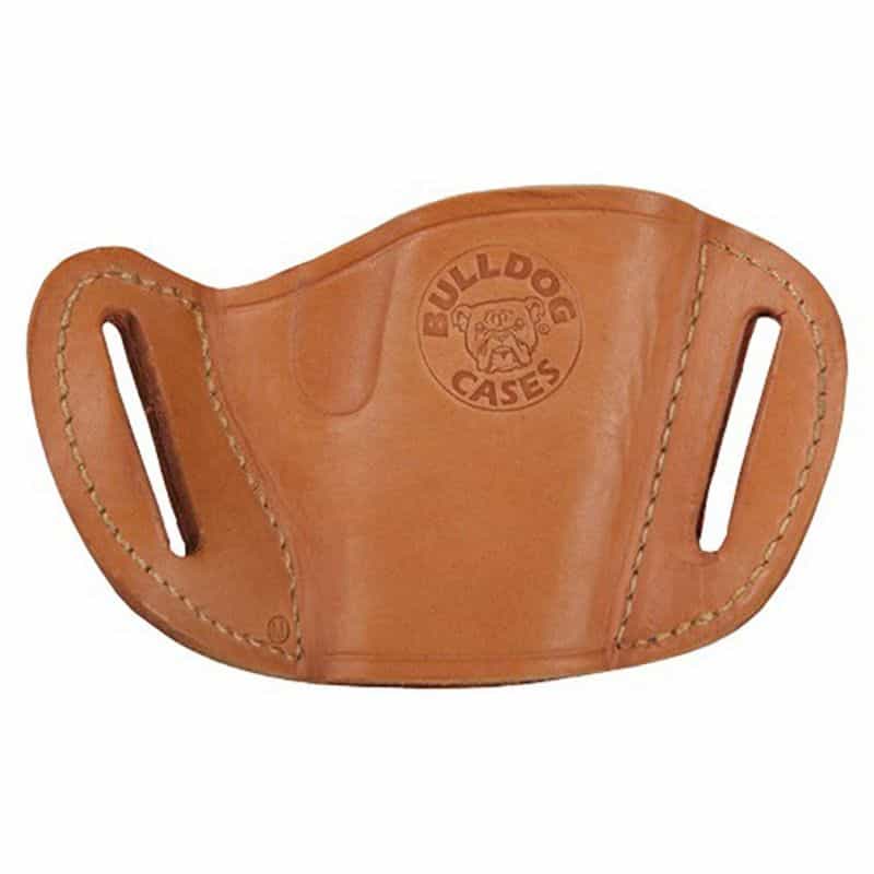 Bulldog Tan Molded Leather Belt Slide Holster (Right Hand) – Fits Medium Frame Autos