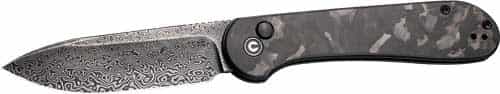 Civivi Knife Elementum 3.47\" Marble Carbon Fiber\/Blk Stnwsh