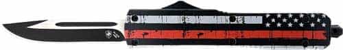 Templar Knife Slim Otf Back The Red 3.1\" Blk Drop Point