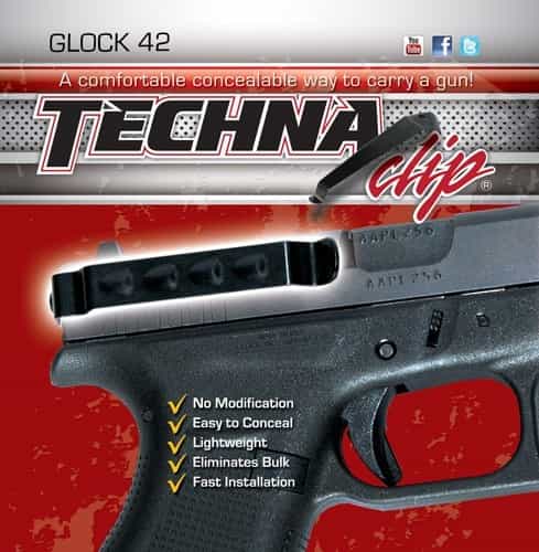 Techna Clip Handgun Retention Clip For Glock 42 Right\/Left
