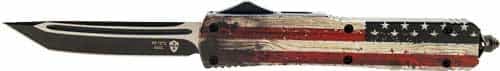 Templar Knife Slim Otf Wood Us Flag 3.1\" Black Tanto
