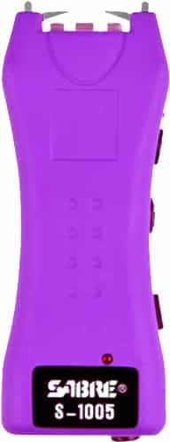 Sabre Stun Gun Flashlight Mini W\/Holster 1.600Uc Purple