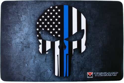 Tekmat Armorers Bench Mat 11\"X17\" Punisher Blue Line