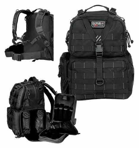 Gps Tactical Range Backpack W\/Waist Strap Black Nylon