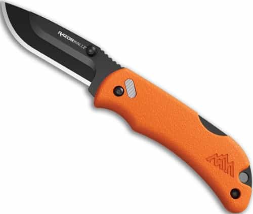 Outdoor Edge Razor-Mini 2.2\" Orange Pms W\/2 Black Dp Blds