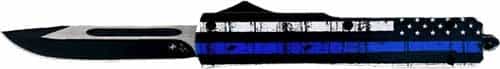 Templar Knife Slim Otf Back The Blue 3.1\" Blk Drop Point