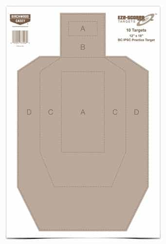 B\/C Target Eze-Scorer 12\"X18\" Ipsc Practice 10 Targets