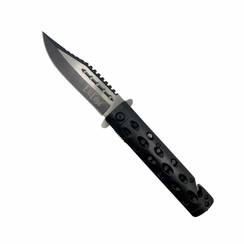 Abs Spring Assisted Rescue Knife - Black