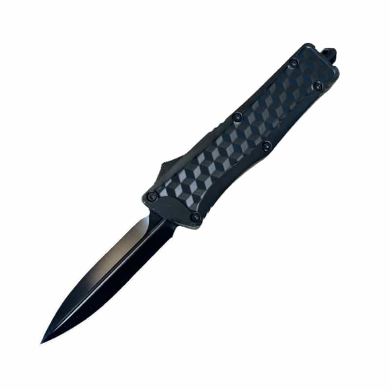 3.5" Double Action Otf Knife With Dagger Blade