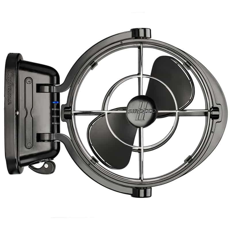 Seekr By Caframo Sirocco Ii 3-Speed 7" Gimbal Fan - Black - 12-24v