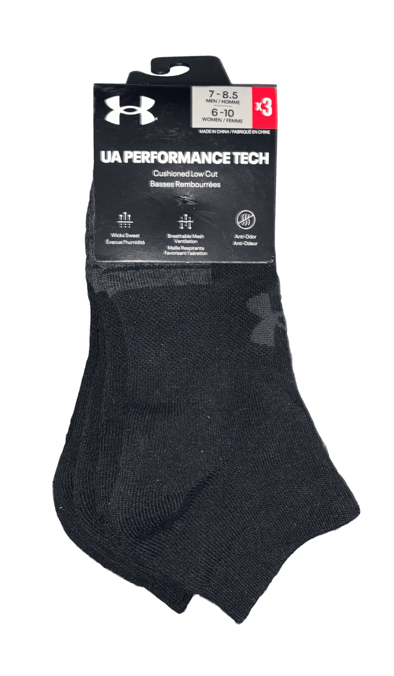Ua Performance Tech Cushioned Low Cut Socks - 3-Pack