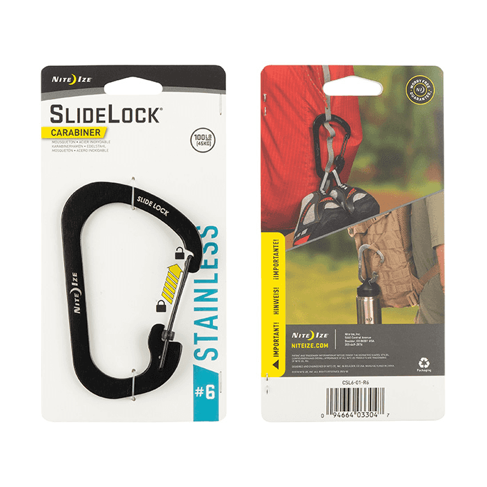 Slidelock Carabiner Aluminum #6 - Black