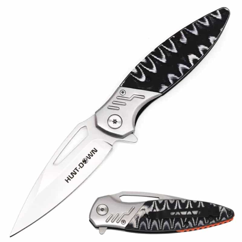 4.75" Bearing Folding Knife – 3Mm Molybdenum-Titanium Blade With Micarta Handle