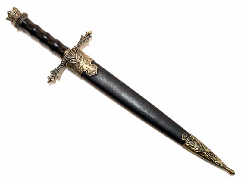 14" Collectible Sword Dagger European Style With Sheath