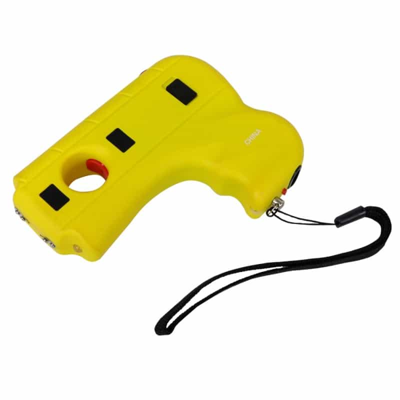 Defender Yellow Color Hand 10 Mil Stun Gun Led Light & Safety Switch