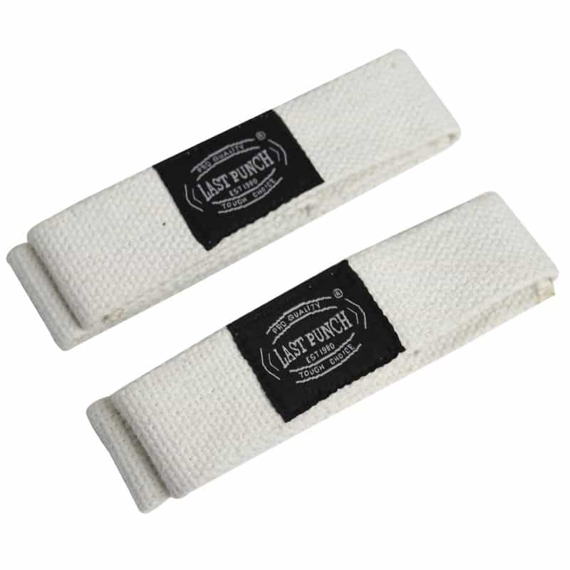 Last Punch White Weight Lifting Wrist Assist Wraps Exercise Equipment