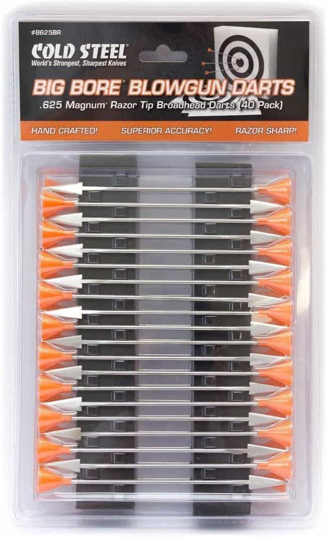 Coldsteel - Big Bore Blowgun Razor Tip Broad Head Darts 40 Pack