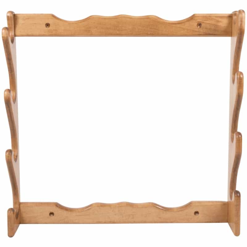 Allen Company, Four Gun Wooden Wall Rack, Solid Wood Construction, 24.5"X24.5"X4.25", Natural Finish