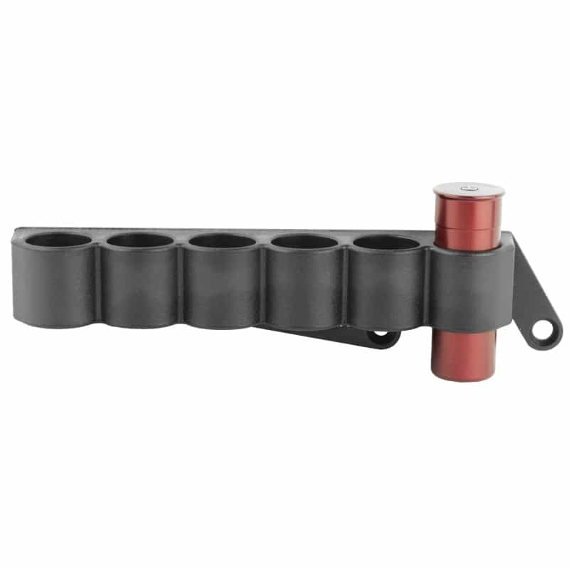 Tacstar, Slimline Side Saddle, Black, Fits Remington 870, 12 Gauge, Holds 6 Rounds