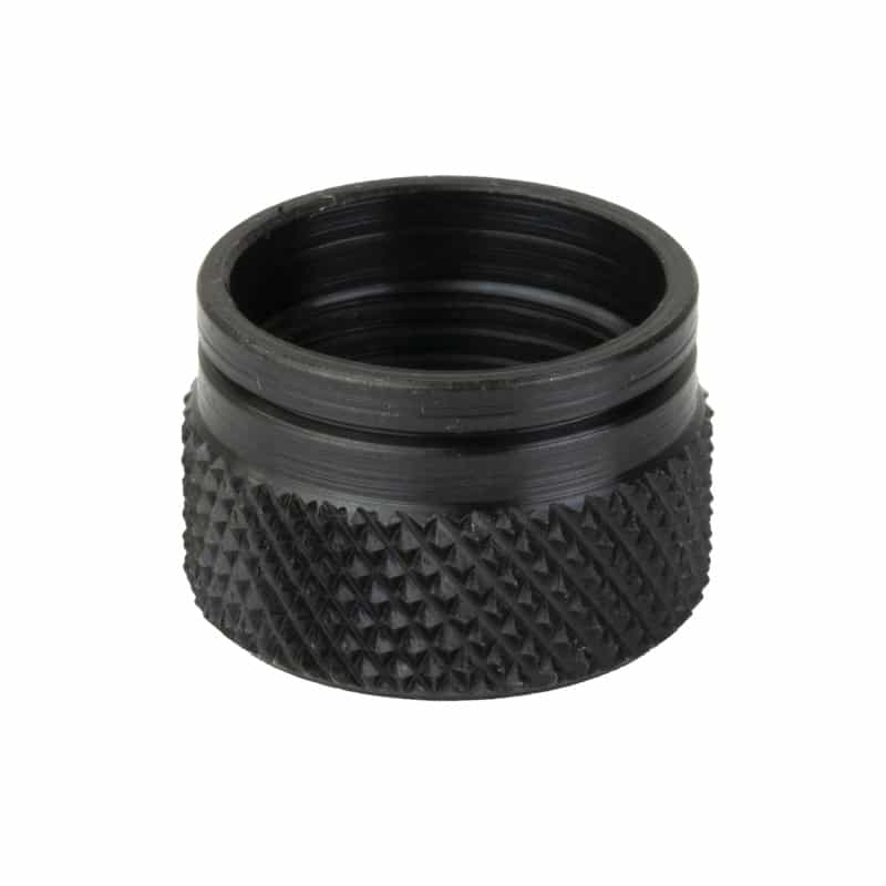 Grovtec Pistol Thread Protector, Black Oxide Finish, Black, 1/2X28" Threaded, .641" Diameter, Fits Aftermarket 9Mm Barrels